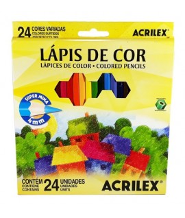 Lápis Cor Acrilex 24 Cores