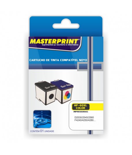 Cartucho Compatível Masterprint HP 60XL Color