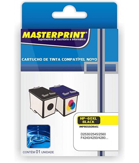 Cartucho Compatível Masterprint HP 60XL Black