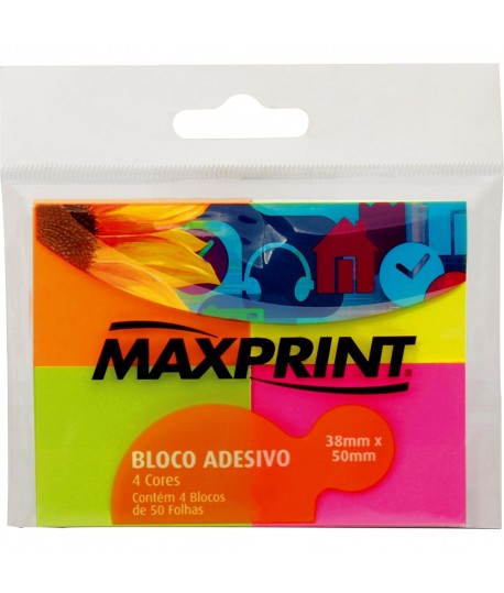Anote Cole Maxprint 38x50 C/ 4 50 Folhas Neon