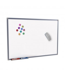 Quadro Magnetico Branco Moldura Alumínio 50x70 Stalo