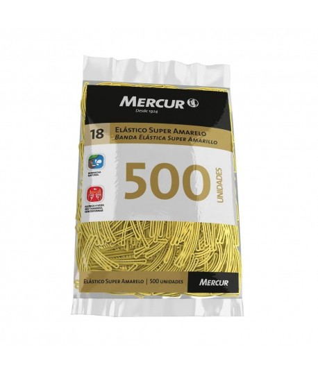 Elastico Amarelo 500G Mercur C/500Pcs