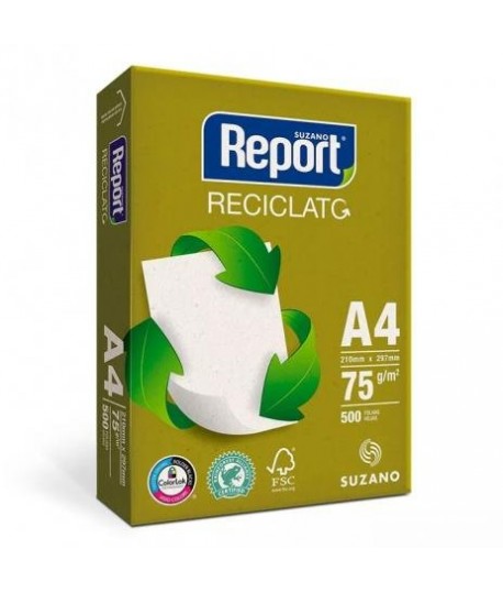 Papel A4 Reciclado Report Resma C/500Fls