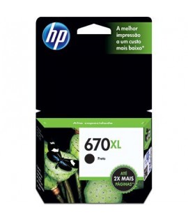 Cartucho HP 670XL Black