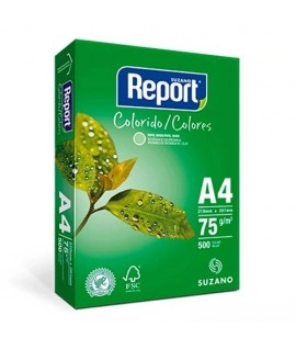 Papel A4 Report Resma com 500fls Verde