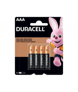 Pilha AAA Alcalina Palito C/4 UN Duracell